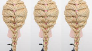 How To Fake French Braid Beginners - No Braiding Only Elastics - EASY & SIMPLE HAIRSTYLE FOR PARENTS
