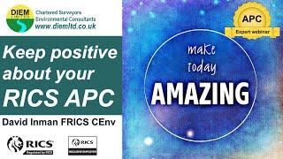 Keep positive during your RICS APC
