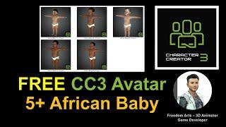 FREE 5+ African Babies CC3 Avatar - Character Creator 3 Contents Free Sharing