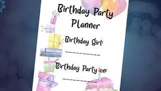 Beautiful, Delightful, Birthday Party Planner, Digital Download, Printable, PDF, Print It Yoursel...