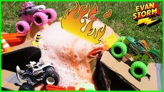 Monster Jam Monster Trucks DIY Spring Break Backyard Challenge