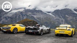 Ferrari 296 GTB, Pagani Huayra BC Roadster & Porsche Cayman GT4 RS | Top Gear Series 33