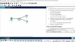 10 3 4 Packet Tracer - Configure and Verify NTP