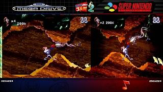 Earthworm Jim 2 | Mega Drive/Genesis & SNES | Comparison - Dual Longplay