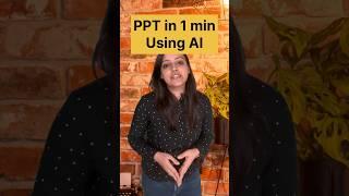 How to make PowerPoint presentation in 1 min using AI on mobile phone & PC #shorts #powerpoint