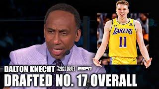 Stephen A. reacts to Dalton Knecht getting drafted by the Lakers: 'LA needed a shooter!' | NBA Draft