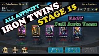 IRON TWINS STAGE 15 Full Auto BLOCK DAMAGE Team  | Raid: Shadow Legends