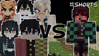 Pillars Vs Demon Tanjiro - Minecraft Demon Slayer Mod #Shorts