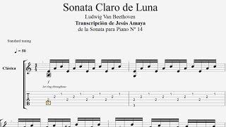 Claro de Luna - L. V. Beethoven - Tablatura por Jesús Amaya...