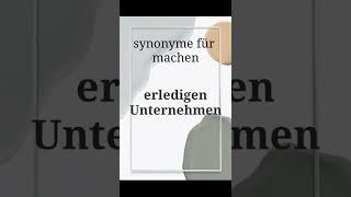 Synonyme für machen (Teil 2) #deutschlernen #nadaayman