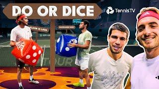 Wrong-Handed, Backhands Only, Court Is Lava! | Alcaraz & Tsitsipas Play 'Do or Dice' 