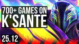 K'SANTE vs AATROX (TOP) | 10 solo kills, 54k DMG, 700+ games | KR Master | 25.12