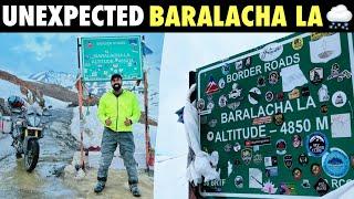 Crossing BARALACHA LA (15900 feet) at NIGHT | SARCHU to JISPA | Ladakh Bike Ride 2024 | Ep-15