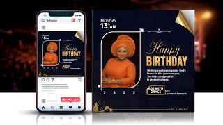 PixelLab Tutorial - How to Design Professional Birthday Flyer in Pixellab | 2022 | Graphics Design