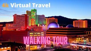 {4K} Walk, Peppermill Reno Casino Open {Amid Pandemic} Navada, USA, 4k Virtual travel,  Gaming