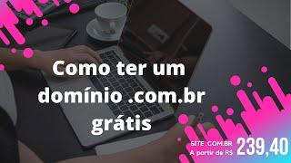 #7 Domínio Gratis .com e .com.br  Premium Webnode