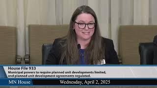 House Housing Finance and Policy Committee 4/2/25