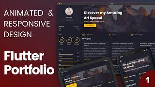 Responsive and Animated Portfolio Website & App - Episode 1 - Flutter UI - Speed Code
