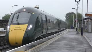 Diverted GWR class 800s  pass Pinhoe on the Southern mainline due to engineering work on the GWR