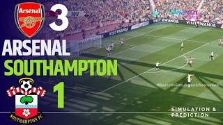 ARSENAL 3-1 SOUTHAMPTON I Premier League 2024/25 , Match Highlights Simulation/Recreation