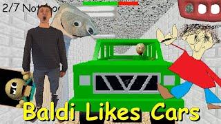 Baldi Likes Car!!!!!!!!!!!!!! (He Tries to run me over with it)