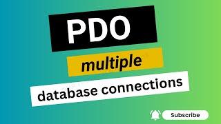 how to connect multiples database using PDO in PHP || PDO multiple database connections