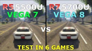 Ryzen 5 5500U Vega 7 vs Ryzen 7 5700U Vega 8 Gaming Test ! 2021