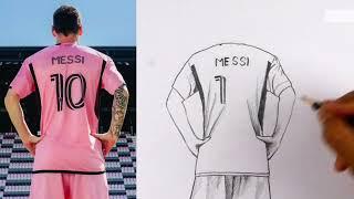 How to Draw Leo Messi Step By Step | Messi Portrait Drawing