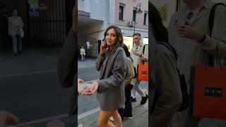 Take a video of stylish girl in Moscow