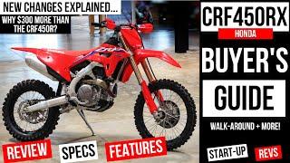 New Honda CRF450RX Dirt Bike Review: Changes Explained, Specs, Exhaust Sounds | CRF 450 Motorcycle