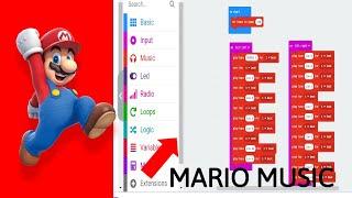 Mario music in MakeCode Microbit