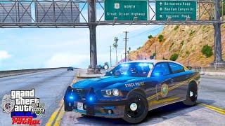 GTA 5 Police Roleplay - State Police Out In Full Force On Great Ocean Highway - KUFFS FiveM Server