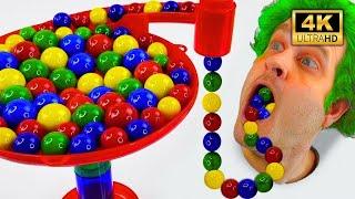 Marble Run ASMR Race  HABA Slope & Dump Truck Excavator Ambulance Forklift Garbage Truck Tractors