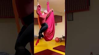 New aerial yoga trick ️ | “skirt” and  hammock division | Fly yoga #aerialyoga #shortsvideo #short