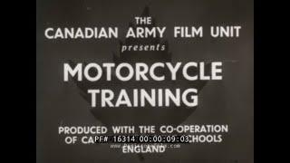 1942 CANADIAN ARMY FILM UNIT  " MOTORCYCLE TRAINING " WWII INSTRUCTIONAL FILM NORTON 16H 16314