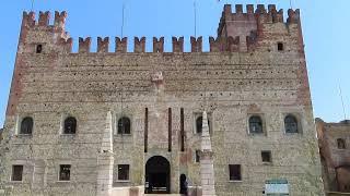 Piazza degli Scacchi, Medieval castles and town walls - Marostica, Veneto, Italy