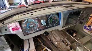 Custom GT6: Custom digital gauge cluster in 1972 Triumph GT6