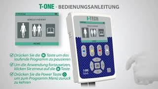 I-Tech T-One Rehab EMS Geräte für Physiotherapeuten und Leistungssport - Bedienungsanleitung