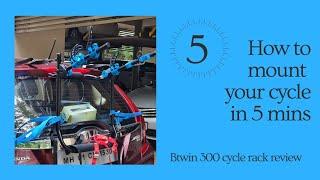 How to mount your cycle in 5 mins || BTwin Cycle Rack 300 review || Fixed on Honda Jazz [Hindi]