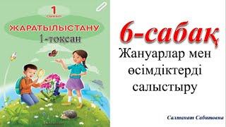 1 сынып жаратылыстану 6 сабақ Жануарлар мен өсімдіктерді салыстыру