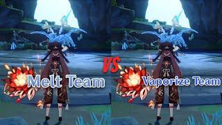 F2P Hu Tao Melt Team Vs Vaporize Team Genshin Impact