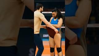 World's tallest female volleyball player in usa  Etallwoman #tallgirlfriend #volleyball #usa