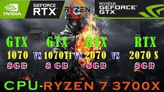 GTX 1070 VS GTX 1070Ti VS RTX 2070 VS RTX 2070 SUPER| Gaming Benchmark| 1080P|1400P| 2160P