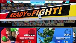 Atonement S2 - Week 4 - Arelist (Little Mac!) vs Bonre (Ridley)