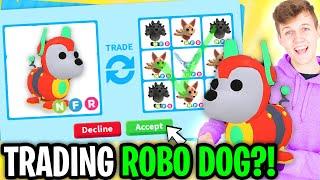 Can We Beat The TRADING ONLY ROBO-DOG CHALLENGE In Roblox ADOPT ME!? (LEGENDARY PET TRADES!)