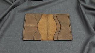 Обложка на паспорт из кожи своими руками + выкройка / Leather passport cover DIY + pattern