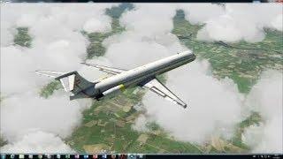 X-Plane 11: Rotate MD 80 to Amsterdam breakoff landing runway 24