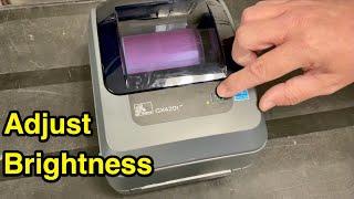 How to: adjust brightness on Zebra G series label printers (GX420, GX430)