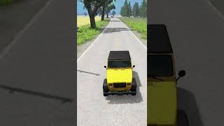 Car Bollard Stop Barrier Crash - BeamNG.Drive