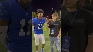 Interview with 4 ⭐️ ath and Virginia tech commit Marcellus barnes jr #football #highschoolfootball